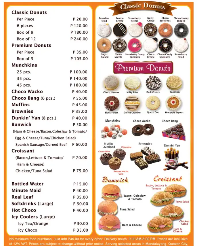 Dunkin Donuts Philippines Menu Latest & Updated Prices 2024