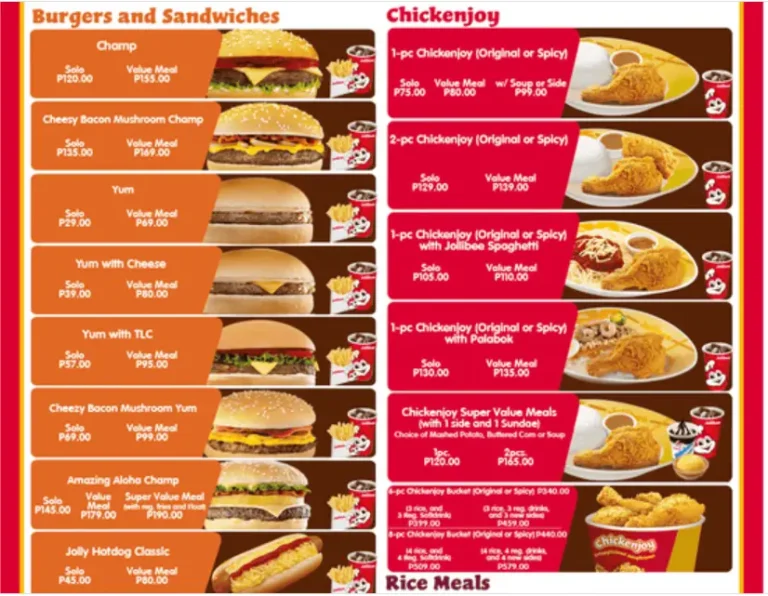 Jollibee Menu