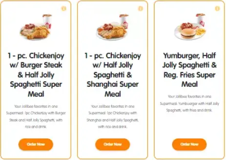 Jollibee Super Meals Menu