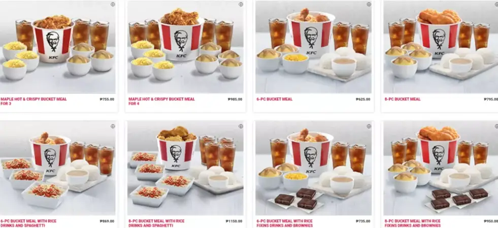 Kfc Bucket Meals  