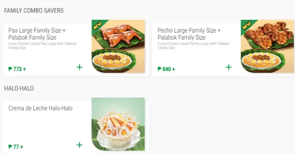 Mang Inasal Menu